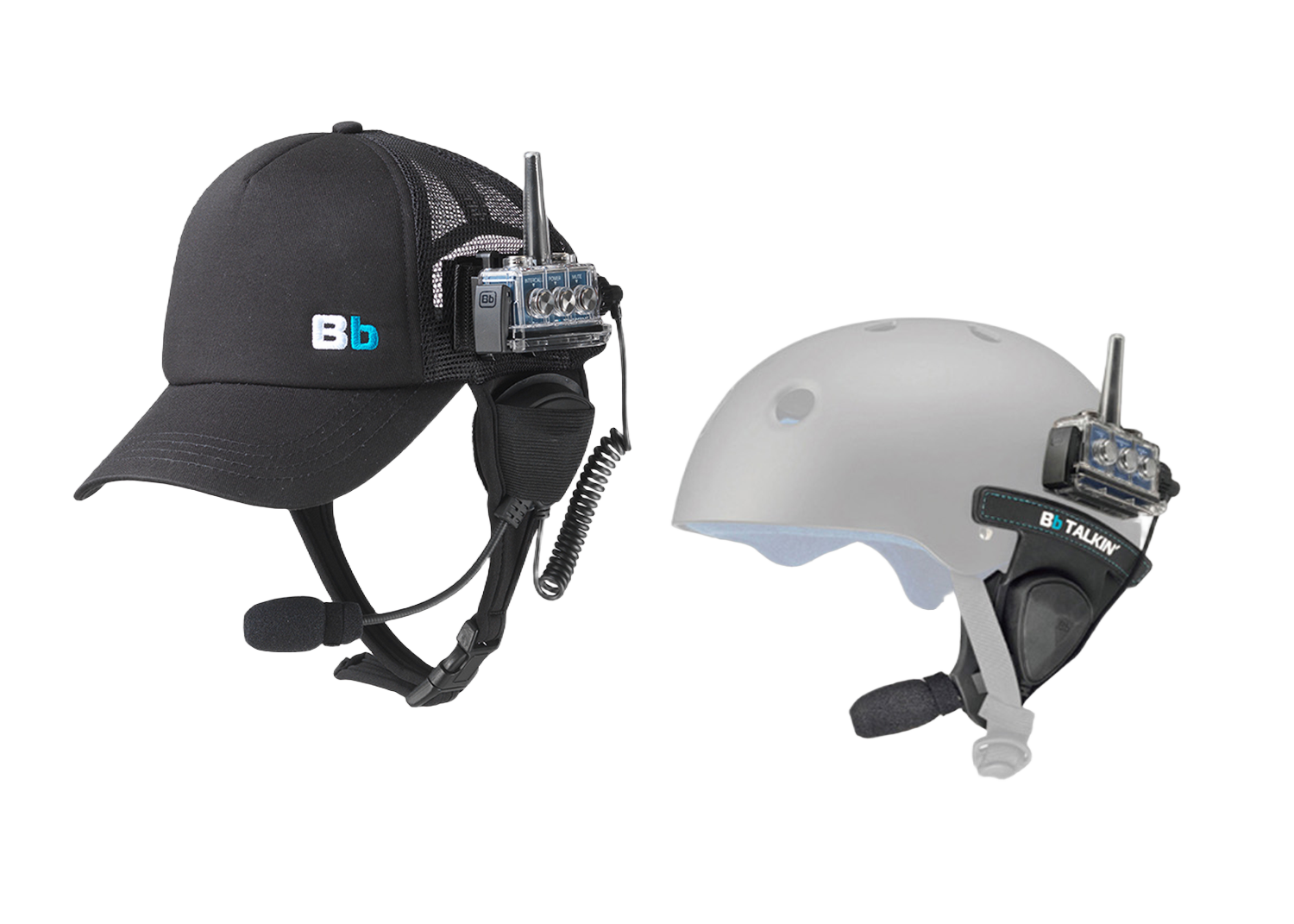 BB Talkin communication helmet and cap kit used during kitesurfing lessons